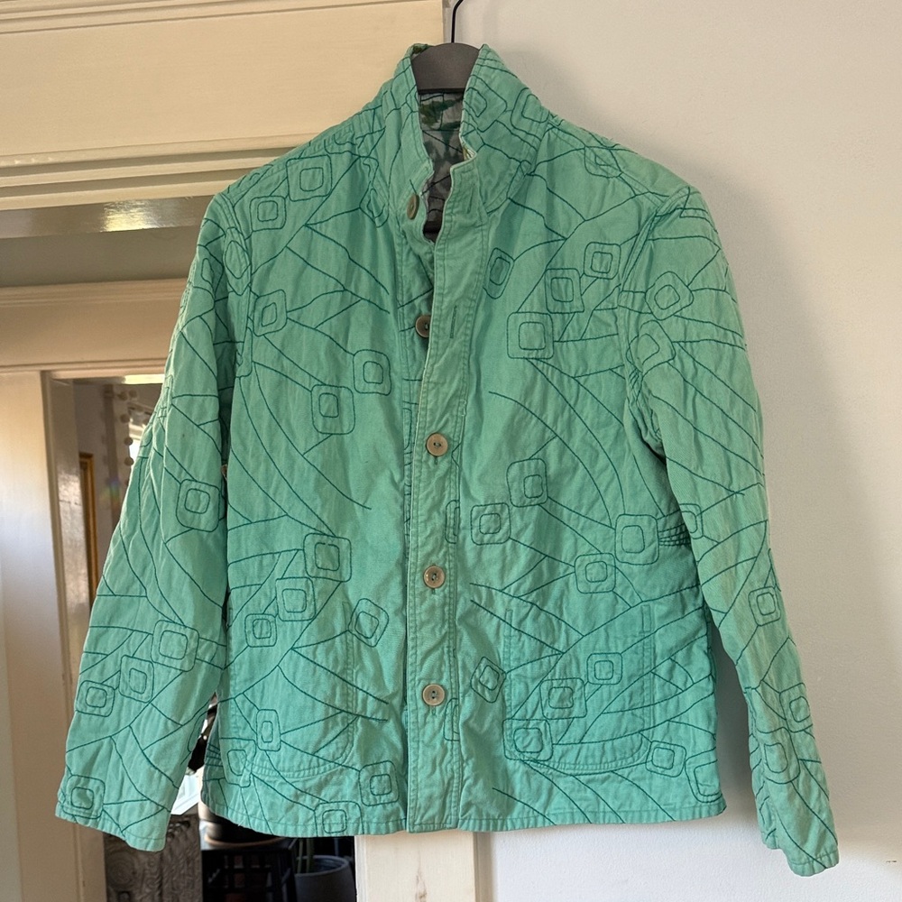 Reversible printed cotton jacket